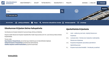 eduskunnankirjasto.finna.fi kuvakaappaus